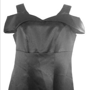 Cold Shoulder Black Gown